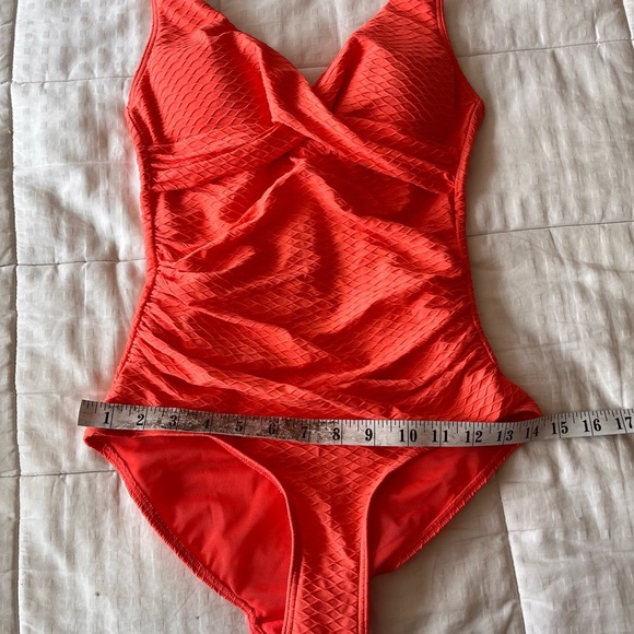 NWT Sea Level Honeycomb Cross Front Multi Fit One Piece 4-6 Tangerine - Picture 15 of 16